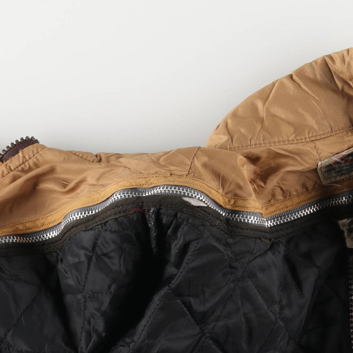 Vintage 1970'S Honda padded nylon racing jacket, made in the USA, size M, women's. Nylon brown type Vintage Second Hand