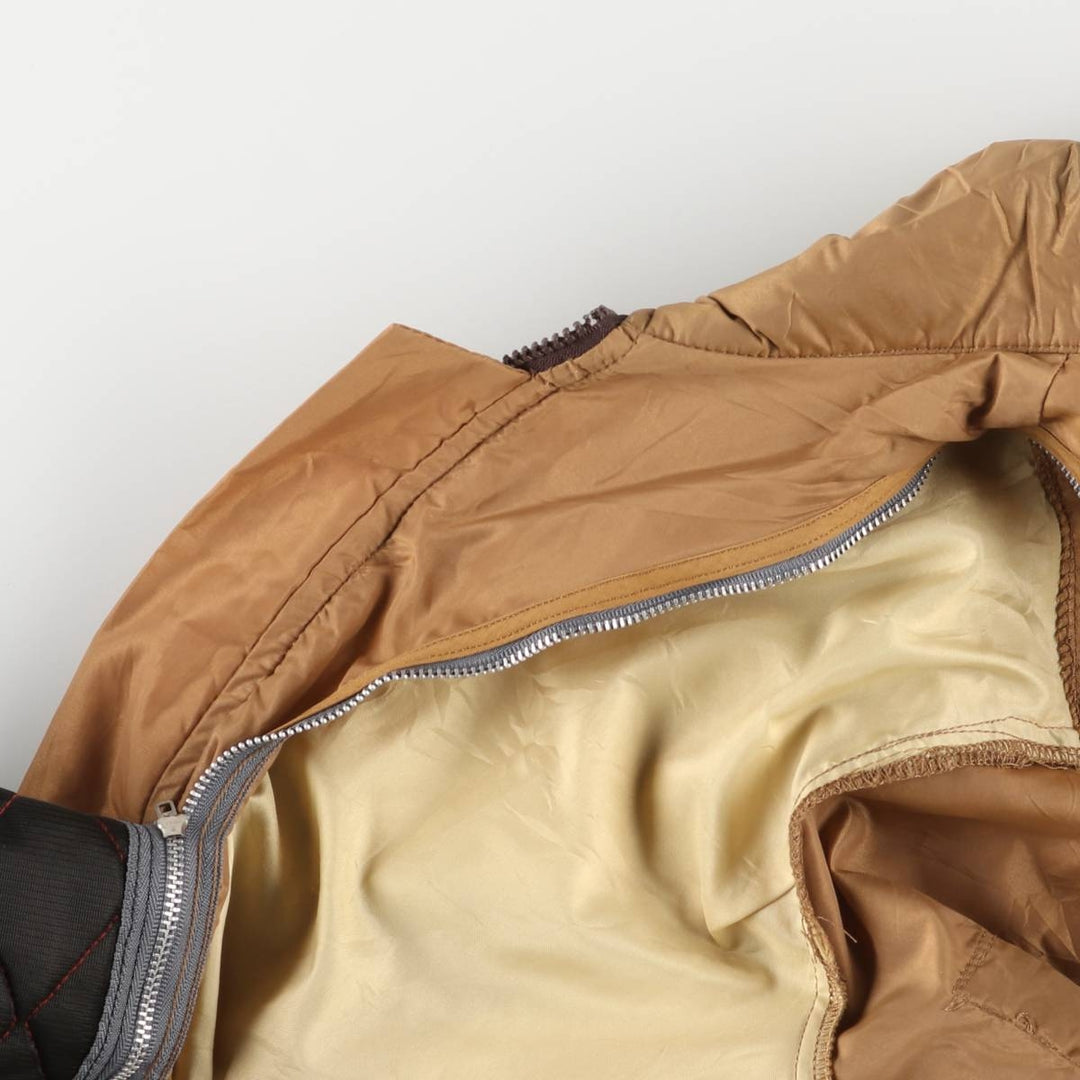 Vintage 1970'S Honda padded nylon racing jacket, made in the USA, size M, women's. Nylon brown type Vintage Second Hand