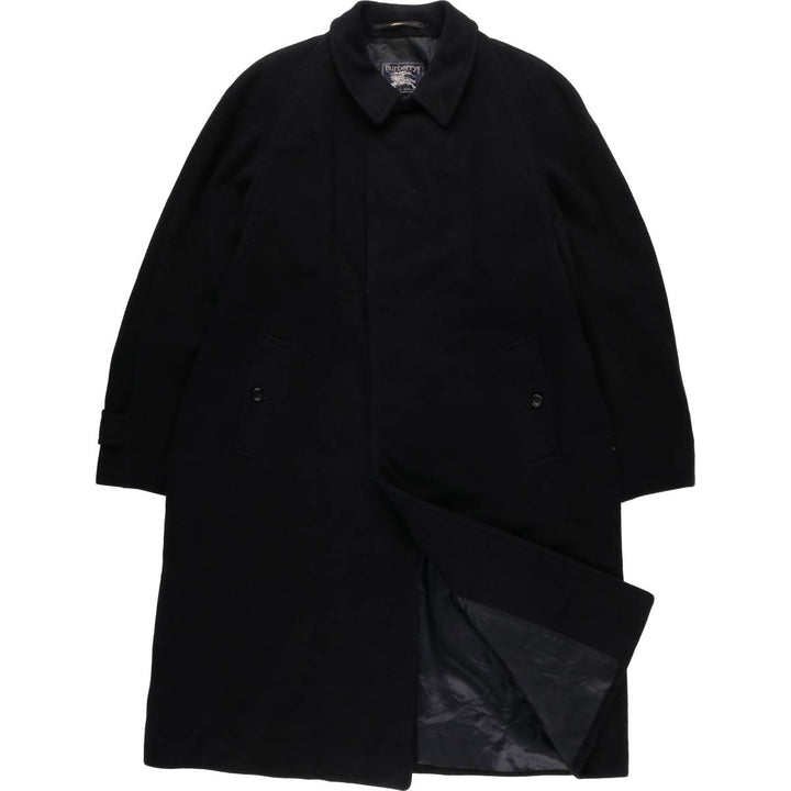 Burberry's Balmacaan Coat, Made in England, Men's XL Size wool navy blue type Vintage Second Hand