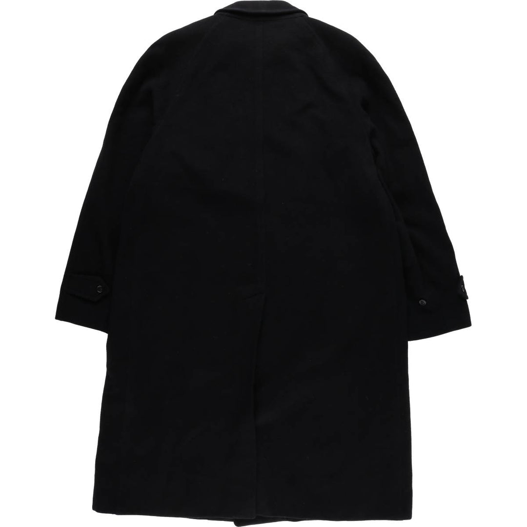 Burberry's Balmacaan Coat, Made in England, Men's XL Size wool navy blue type Vintage Second Hand