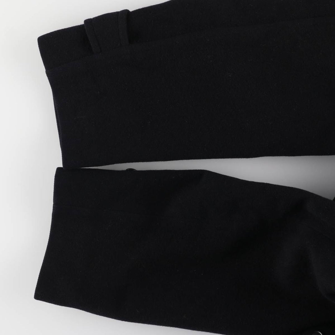 Burberry's Balmacaan Coat, Made in England, Men's XL Size wool navy blue type Vintage Second Hand