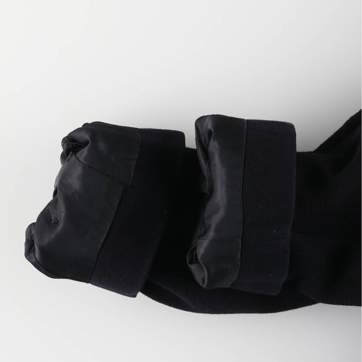 Burberry's Balmacaan Coat, Made in England, Men's XL Size wool navy blue type Vintage Second Hand