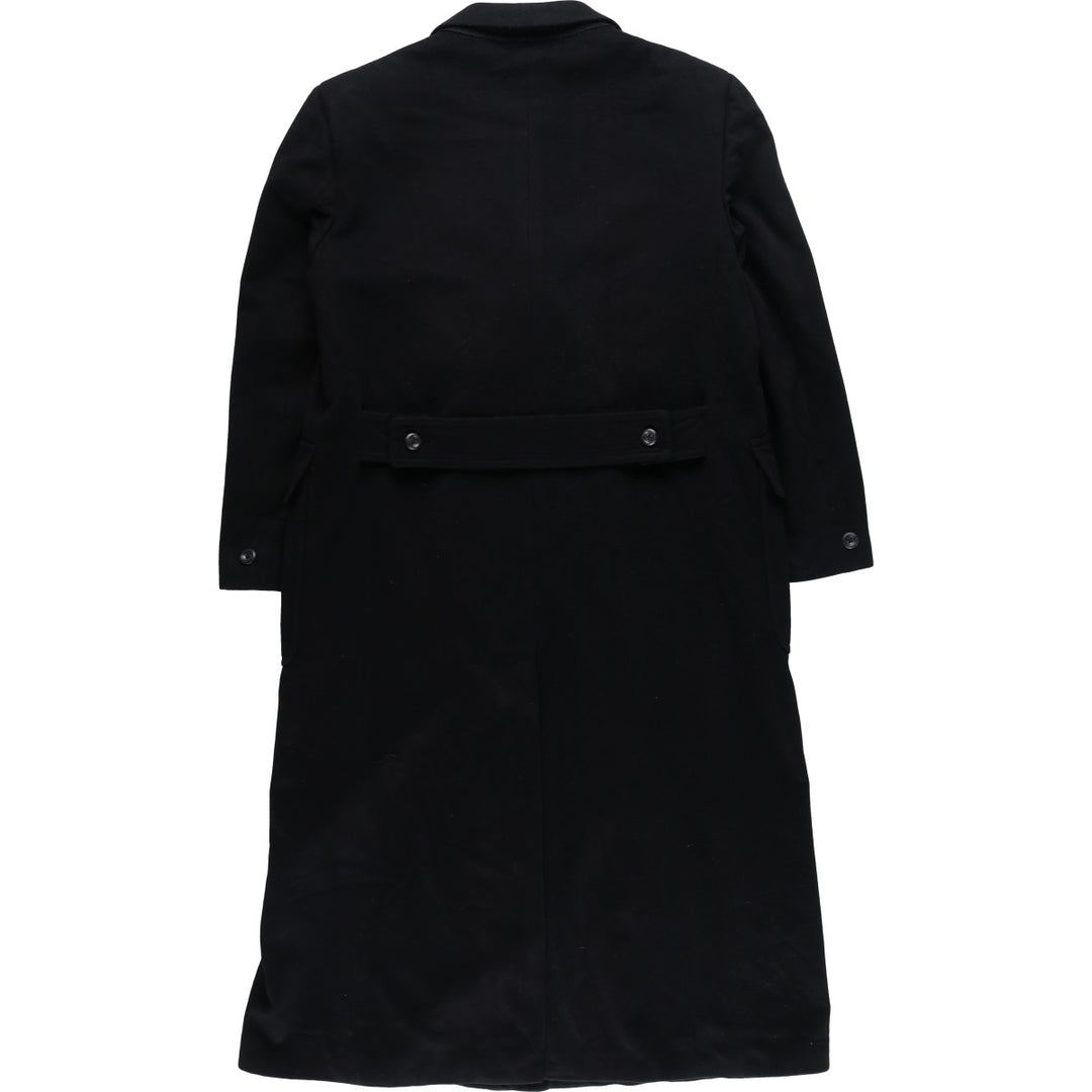 Burberry's double-breasted peak lapel cashmere-blend wool long coat, size L wool black type Vintage Second Hand