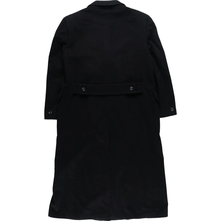 Burberry's double-breasted peak lapel cashmere-blend wool long coat, size L wool black type Vintage Second Hand