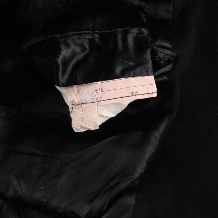 Burberry's double-breasted peak lapel cashmere-blend wool long coat, size L wool black type Vintage Second Hand