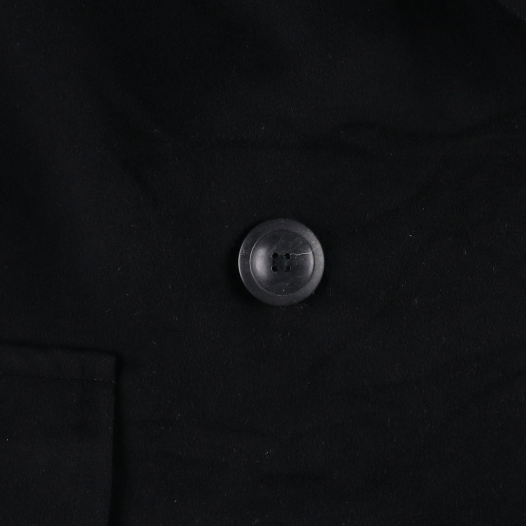 Burberry's double-breasted peak lapel cashmere-blend wool long coat, size L wool black type Vintage Second Hand