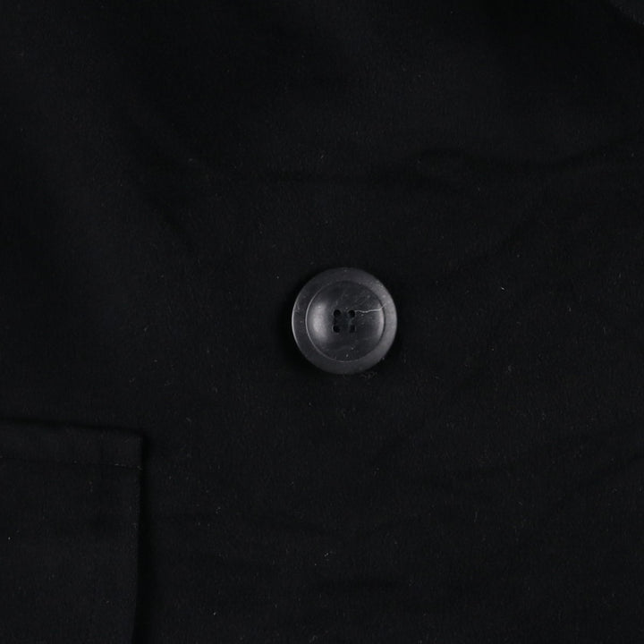 Burberry's double-breasted peak lapel cashmere-blend wool long coat, size L wool black type Vintage Second Hand