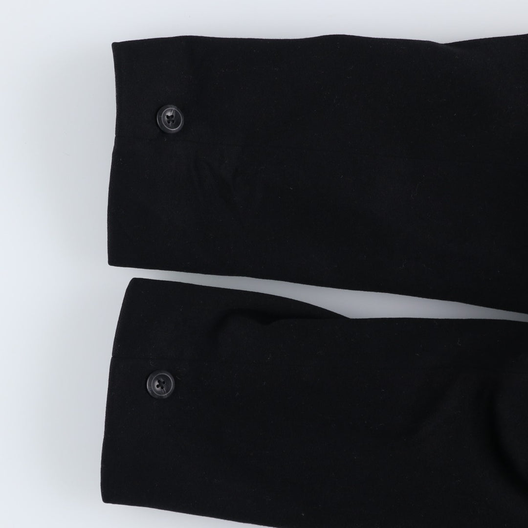 Burberry's double-breasted peak lapel cashmere-blend wool long coat, size L wool black type Vintage Second Hand