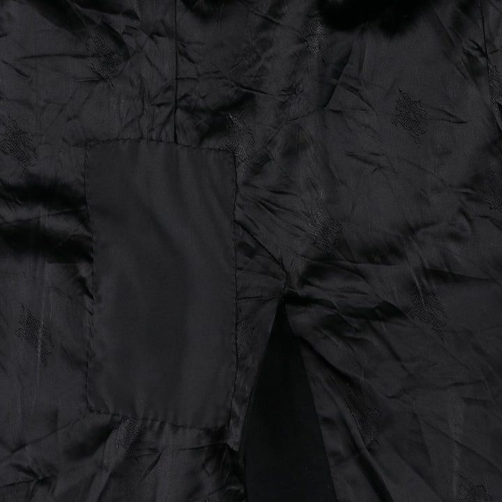 Burberry's double-breasted peak lapel cashmere-blend wool long coat, size L wool black type Vintage Second Hand