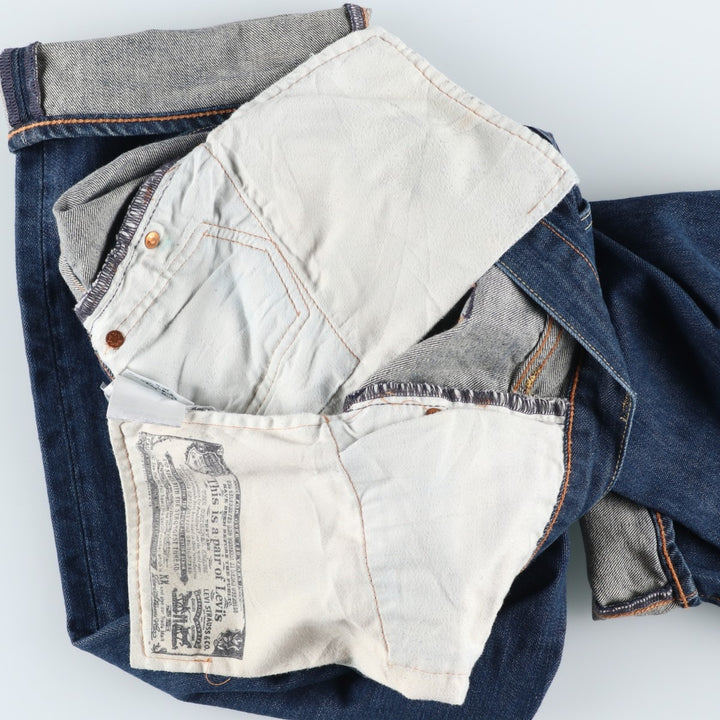 Levi's 501 straight denim pants for men, size W34 cotton blue type Vintage Second Hand