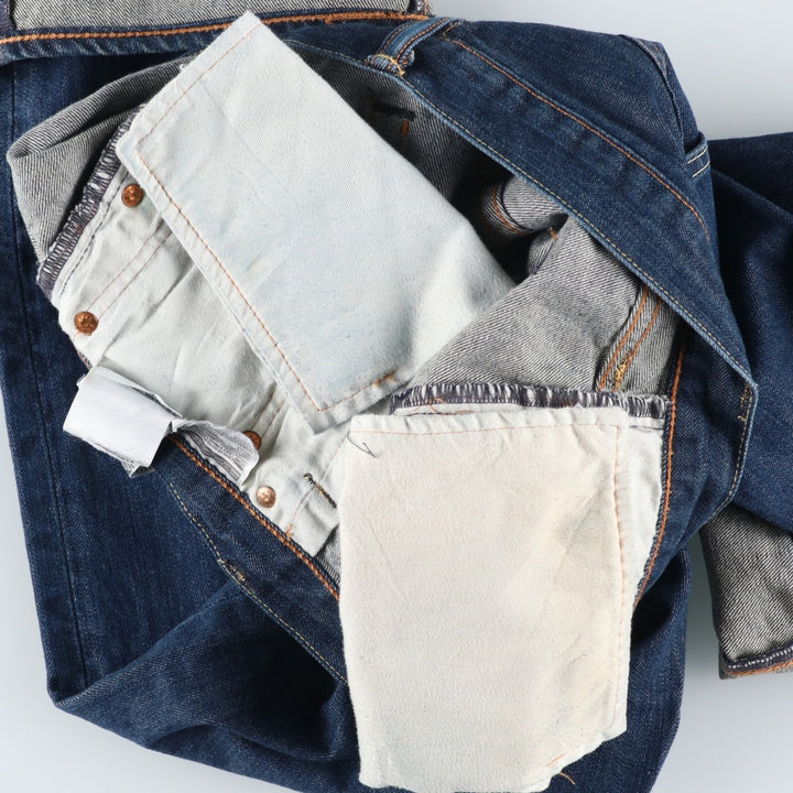 Levi's 501 straight denim pants for men, size W34 cotton blue type Vintage Second Hand