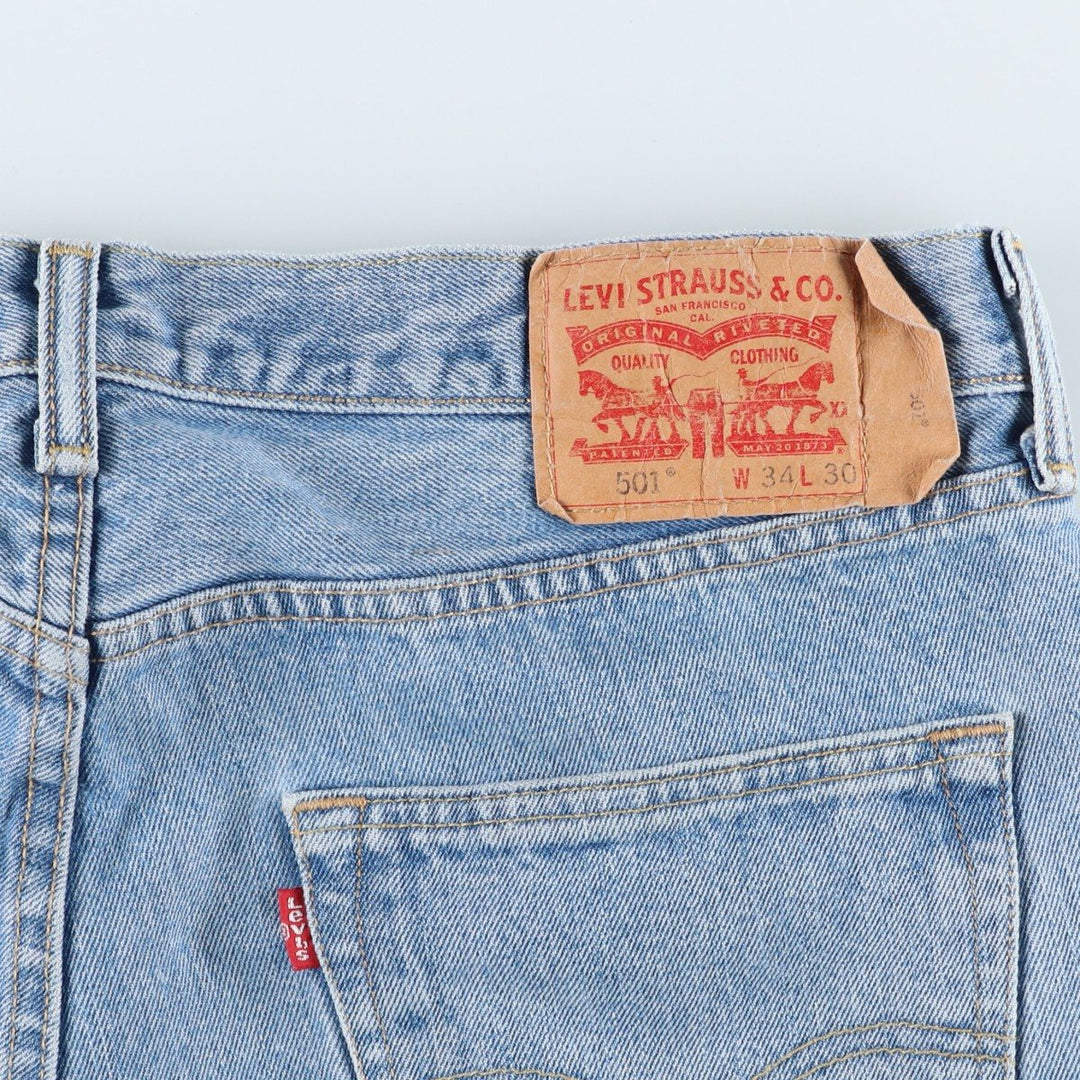 Levi's 501 straight denim pants for men, size W36 cotton blue type Vintage Second Hand