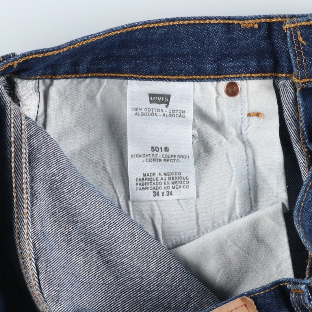 Levi's 501 straight denim pants for men, size W33 cotton blue type Vintage Second Hand