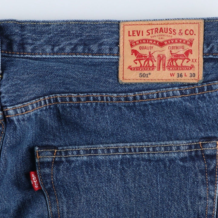 Levi's 501 straight denim pants for men, size W37 cotton blue type Vintage Second Hand