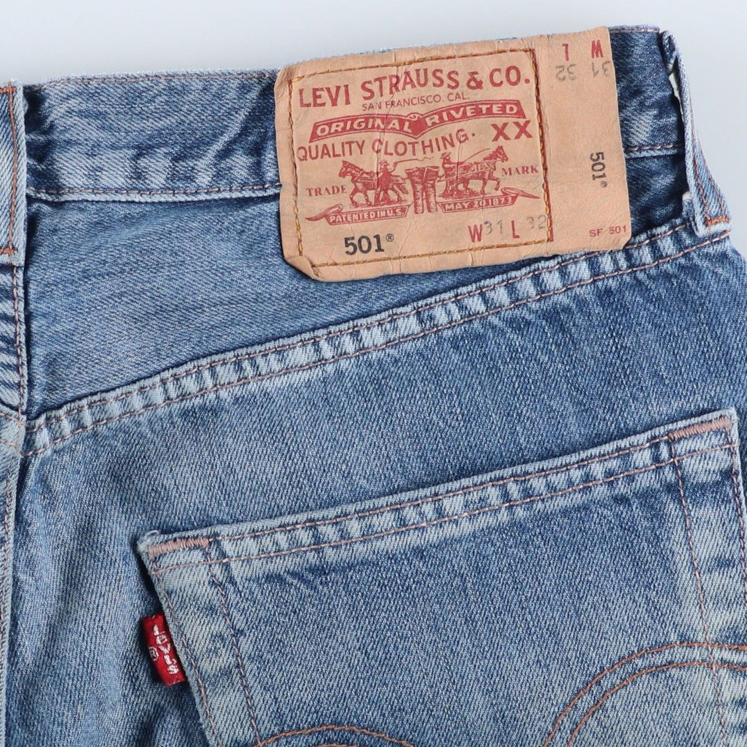 Levi's 501 Euro Model Straight Denim Pants Men's W32 cotton blue type Vintage Second Hand