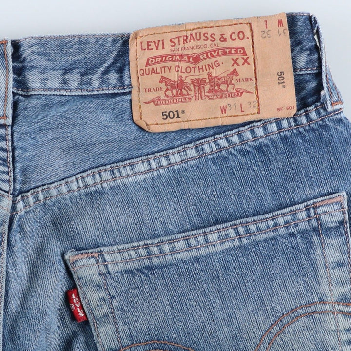 Levi's 501 Euro Model Straight Denim Pants Men's W32 cotton blue type Vintage Second Hand