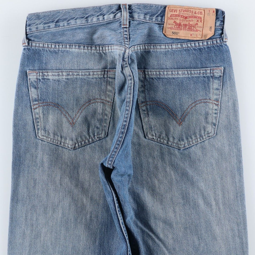Levi's 501 Euro Model Straight Denim Pants Men's W32 cotton blue type Vintage Second Hand