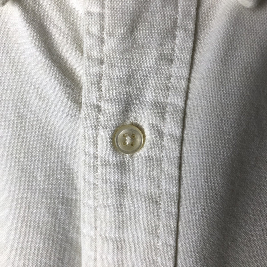 Ralph Lauren CUSTOM FIT long sleeve button down check shirt men's XL size cotton ivory Vintage Second Hand