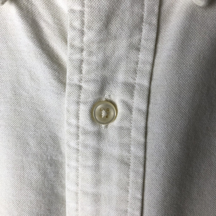Ralph Lauren CUSTOM FIT long sleeve button down check shirt men's XL size cotton ivory Vintage Second Hand