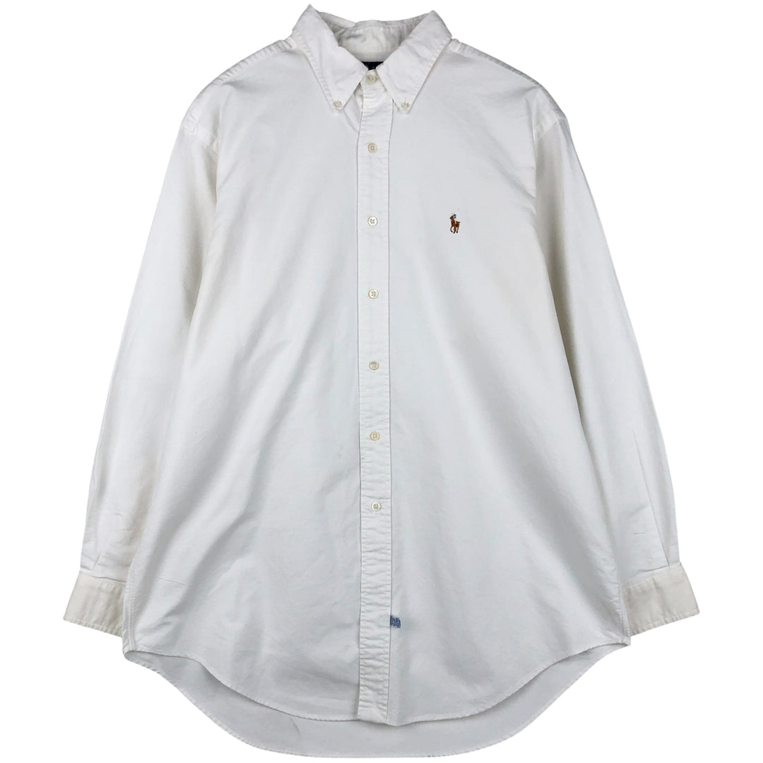 Ralph Lauren long sleeve button down shirt, men's XL size cotton white type Vintage Second Hand
