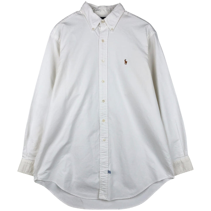 Ralph Lauren long sleeve button down shirt, men's XL size cotton white type Vintage Second Hand