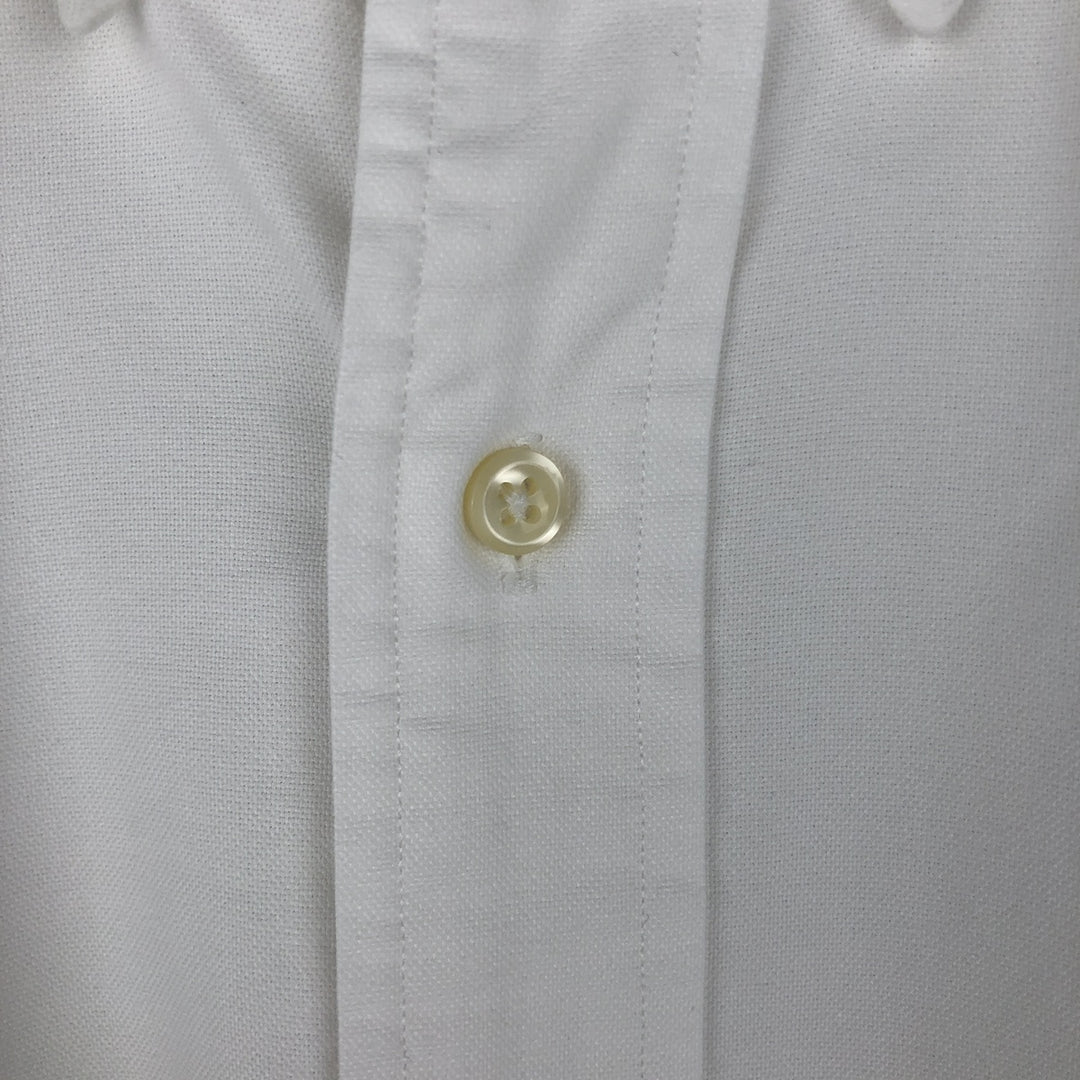 Ralph Lauren YARMOUTH long sleeve button down shirt, men's size L cotton white type Vintage Second Hand