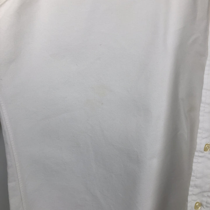 Ralph Lauren YARMOUTH long sleeve button down shirt, men's size L cotton white type Vintage Second Hand