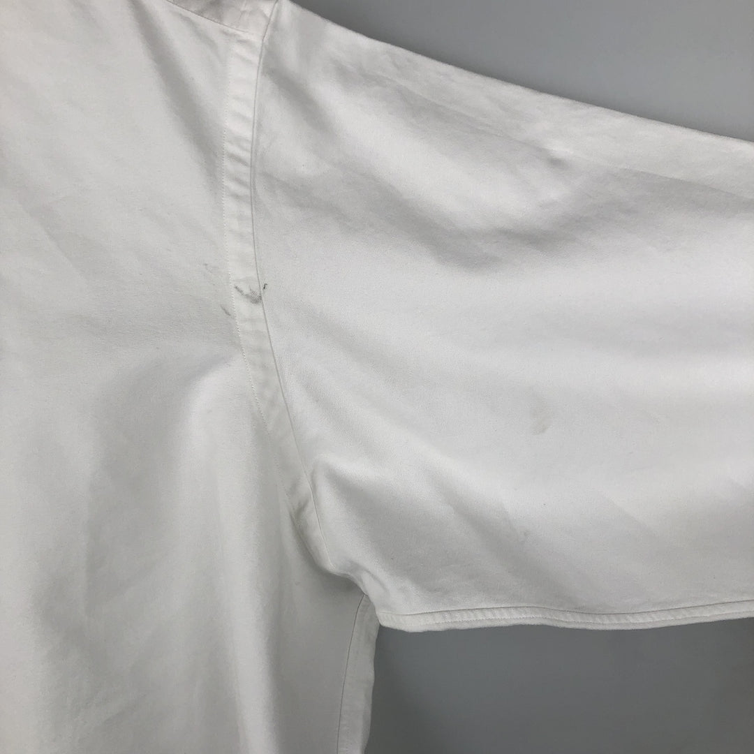 Ralph Lauren YARMOUTH long sleeve button down shirt, men's size L cotton white type Vintage Second Hand