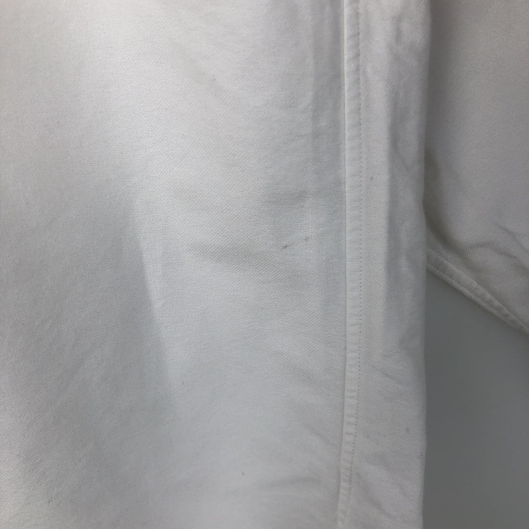 Ralph Lauren YARMOUTH long sleeve button down shirt, men's size L cotton white type Vintage Second Hand