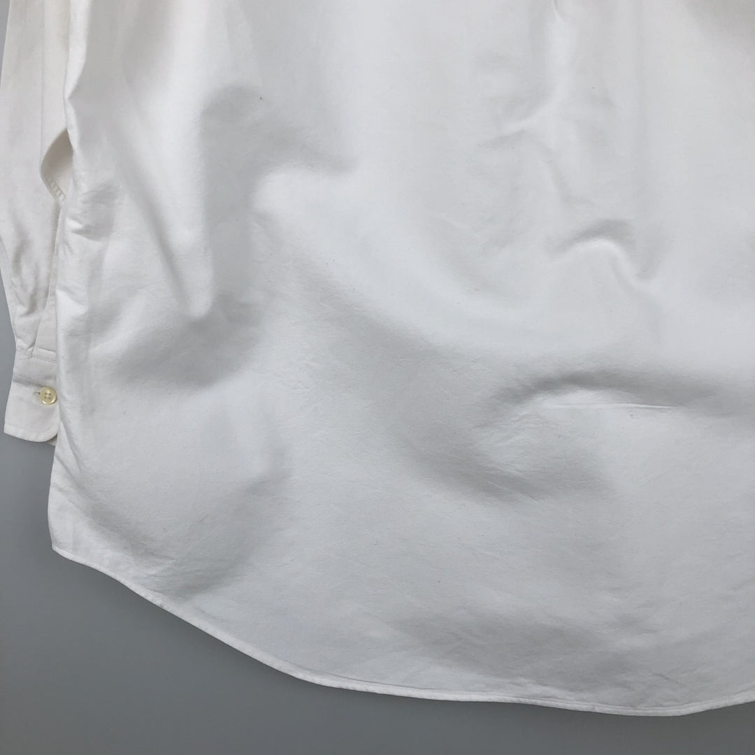 Ralph Lauren YARMOUTH long sleeve button down shirt, men's size L cotton white type Vintage Second Hand