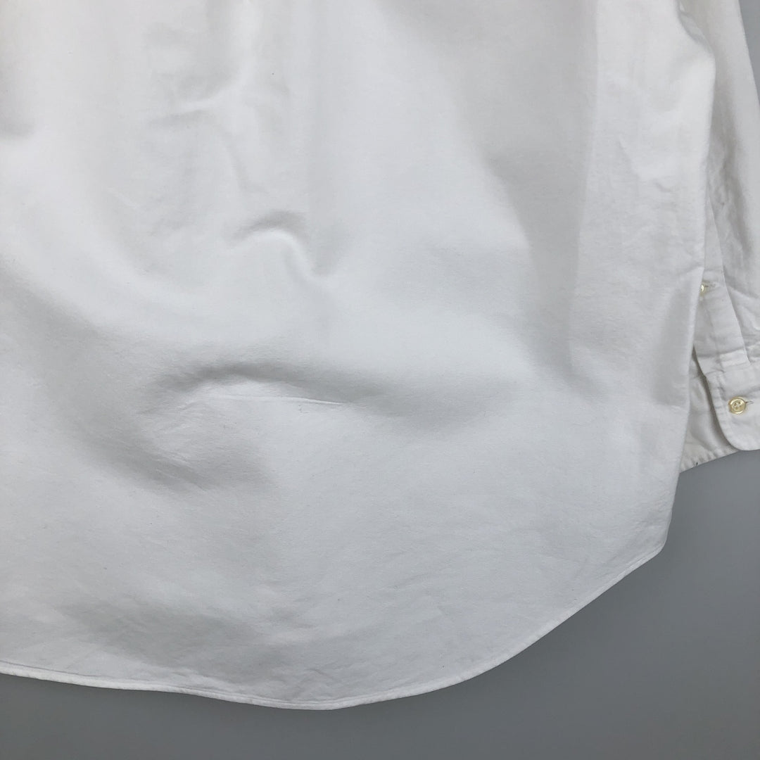 Ralph Lauren YARMOUTH long sleeve button down shirt, men's size L cotton white type Vintage Second Hand