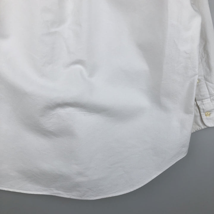Ralph Lauren YARMOUTH long sleeve button down shirt, men's size L cotton white type Vintage Second Hand
