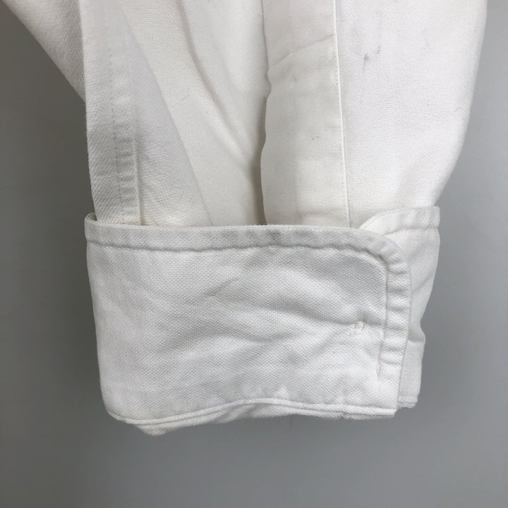 Ralph Lauren YARMOUTH long sleeve button down shirt, men's size L cotton white type Vintage Second Hand
