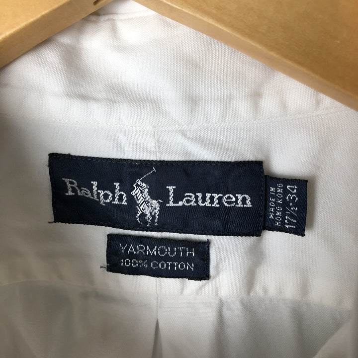 Ralph Lauren YARMOUTH long sleeve button down shirt, men's XL size cotton white type Vintage Second Hand