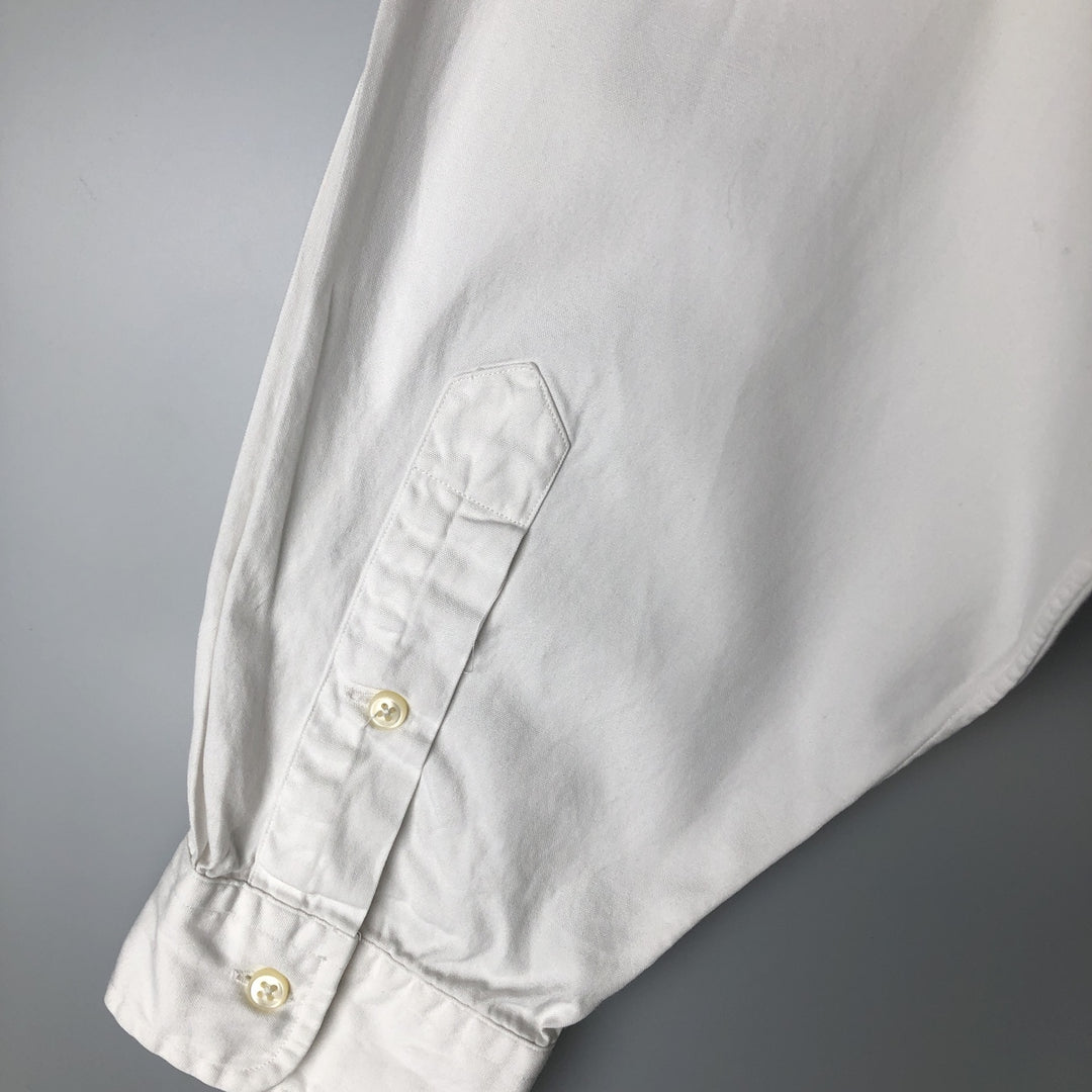 Ralph Lauren YARMOUTH long sleeve button down shirt, men's XL size cotton white type Vintage Second Hand