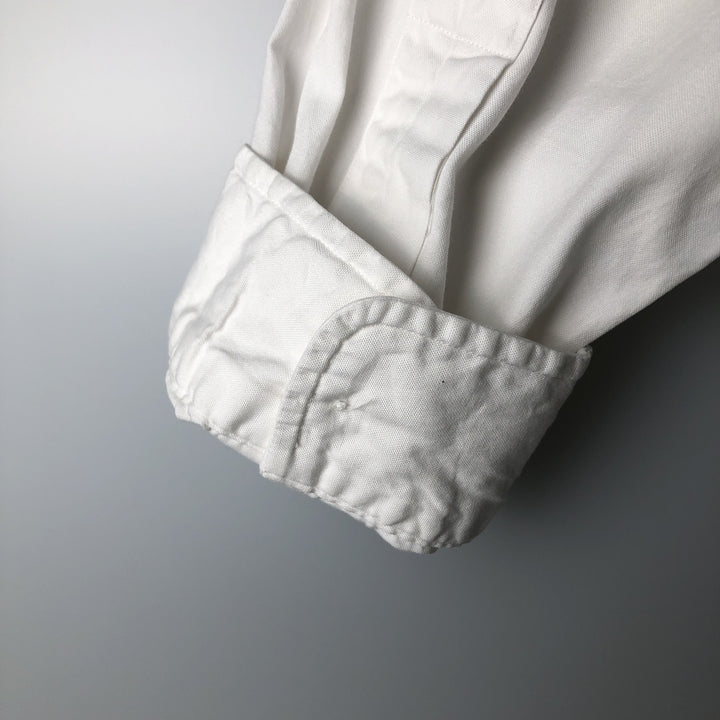 Ralph Lauren YARMOUTH long sleeve button down shirt, men's XL size cotton white type Vintage Second Hand