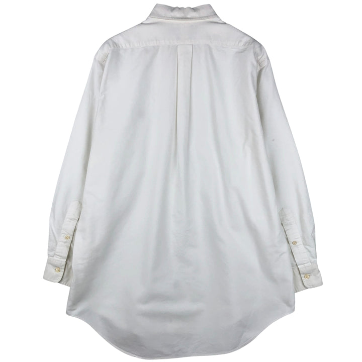 Ralph Lauren YARMOUTH long sleeve button down shirt, men's size M cotton ivory Vintage Second Hand