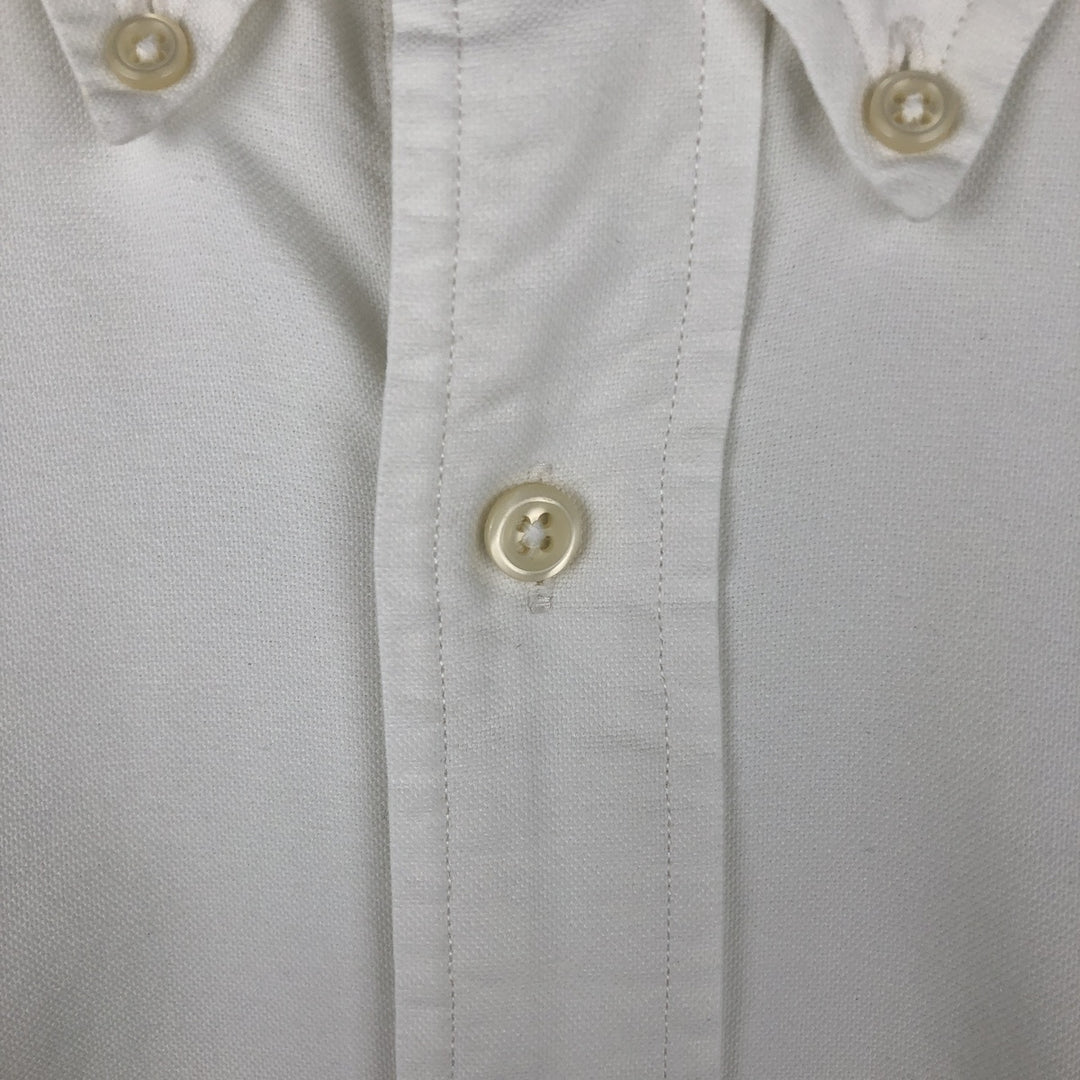 Ralph Lauren YARMOUTH long sleeve button down shirt, men's size M cotton ivory Vintage Second Hand