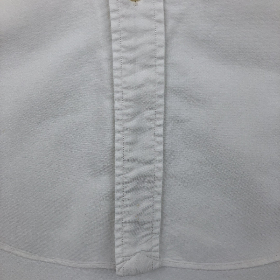 Ralph Lauren YARMOUTH long sleeve button down shirt, men's size M cotton ivory Vintage Second Hand