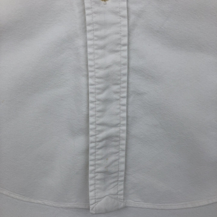 Ralph Lauren YARMOUTH long sleeve button down shirt, men's size M cotton ivory Vintage Second Hand