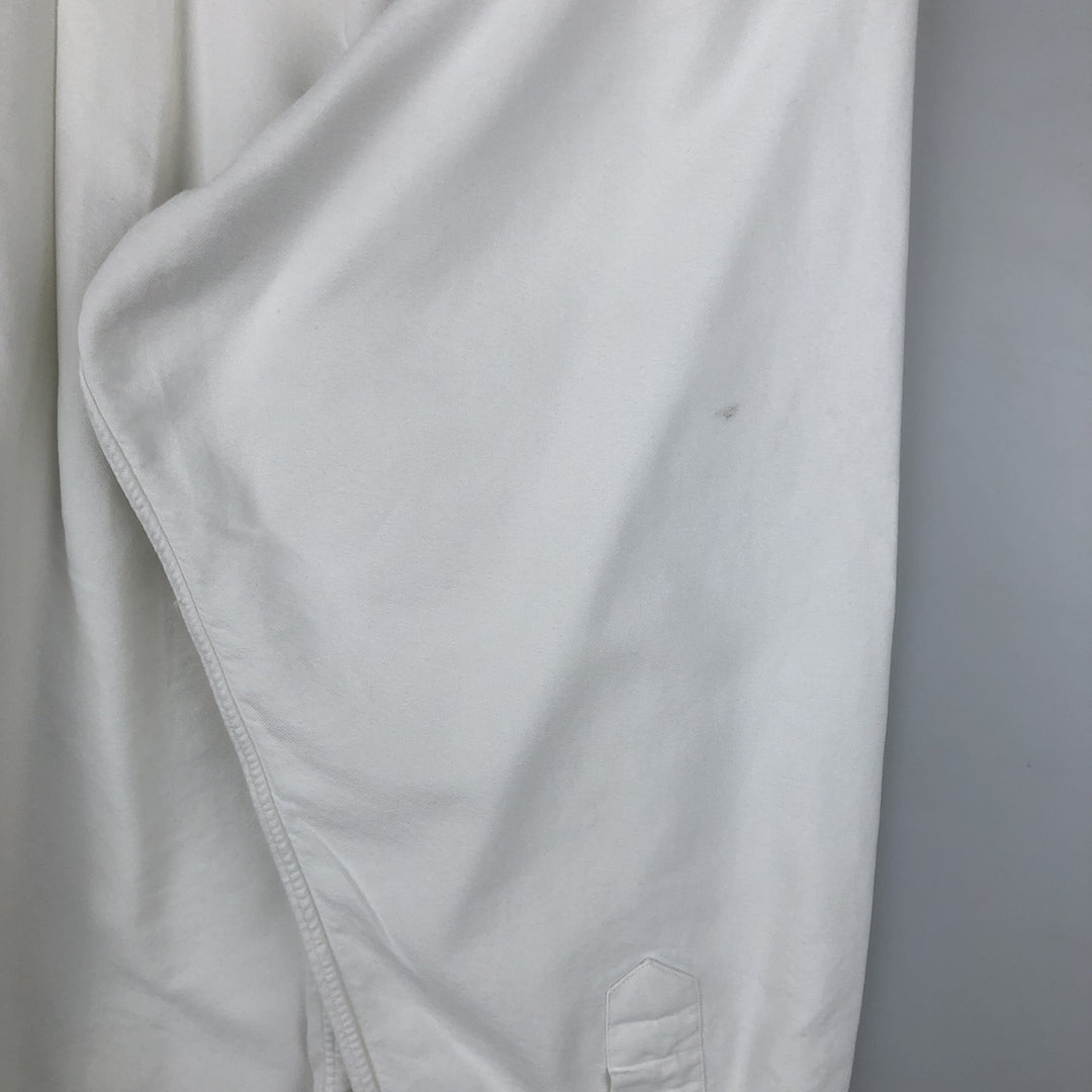 Ralph Lauren YARMOUTH long sleeve button down shirt, men's size M cotton ivory Vintage Second Hand