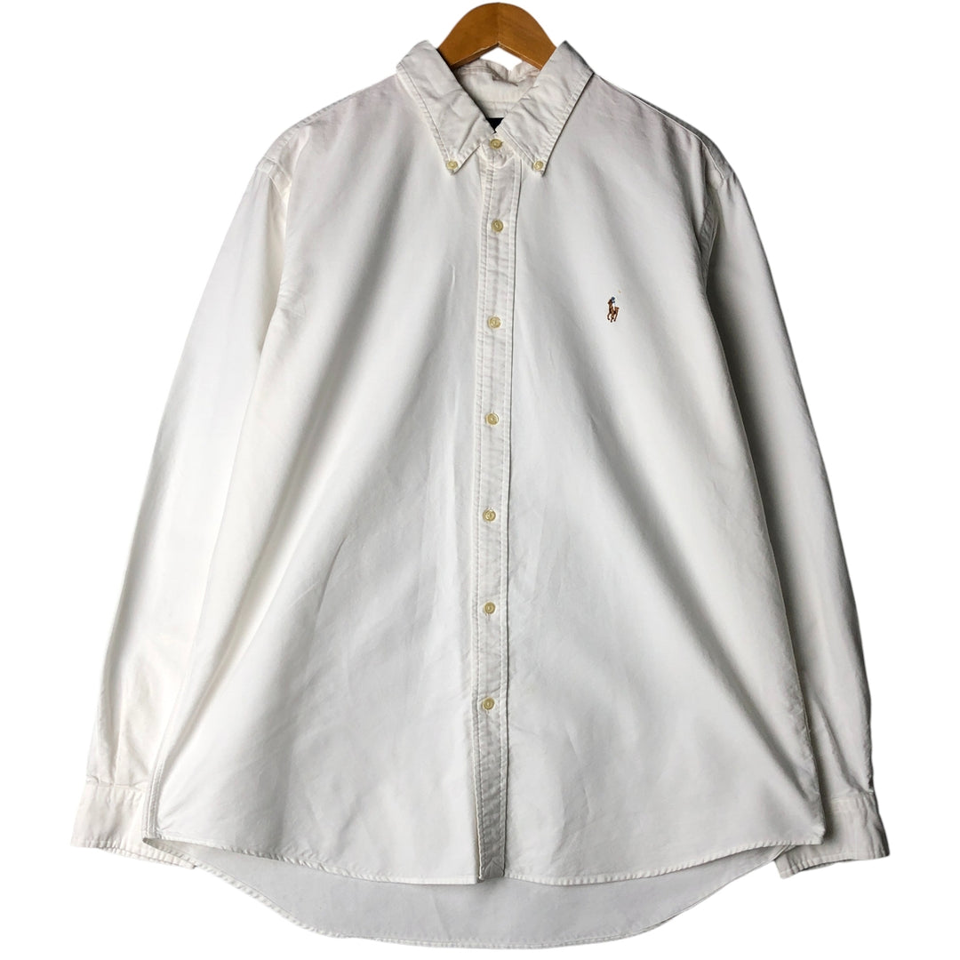 Ralph Lauren Classic Fit Long Sleeve Button Down Shirt Men's XL cotton white type Vintage Second Hand