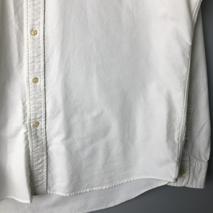 Ralph Lauren Classic Fit Long Sleeve Button Down Shirt Men's XL cotton white type Vintage Second Hand