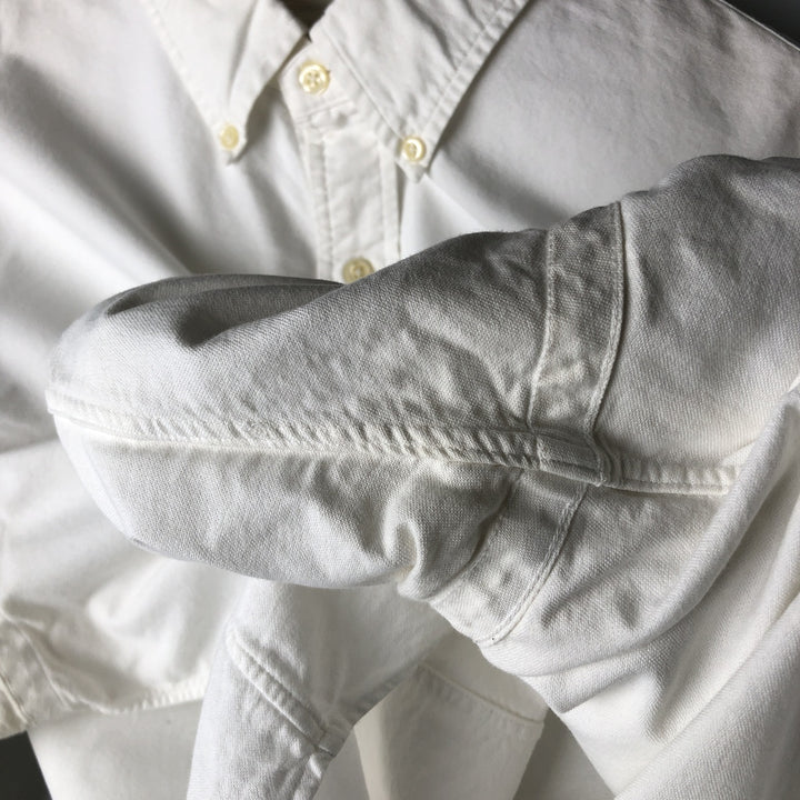 Ralph Lauren Classic Fit Long Sleeve Button Down Shirt Men's XL cotton white type Vintage Second Hand