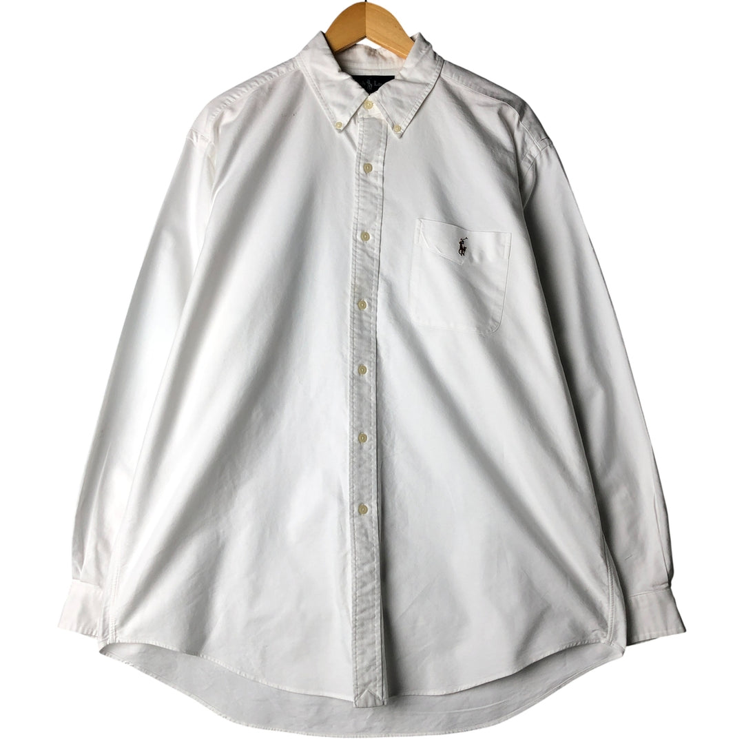 Ralph Lauren Classic Fit Long Sleeve Button Down Shirt Men's XL cotton white type Vintage Second Hand