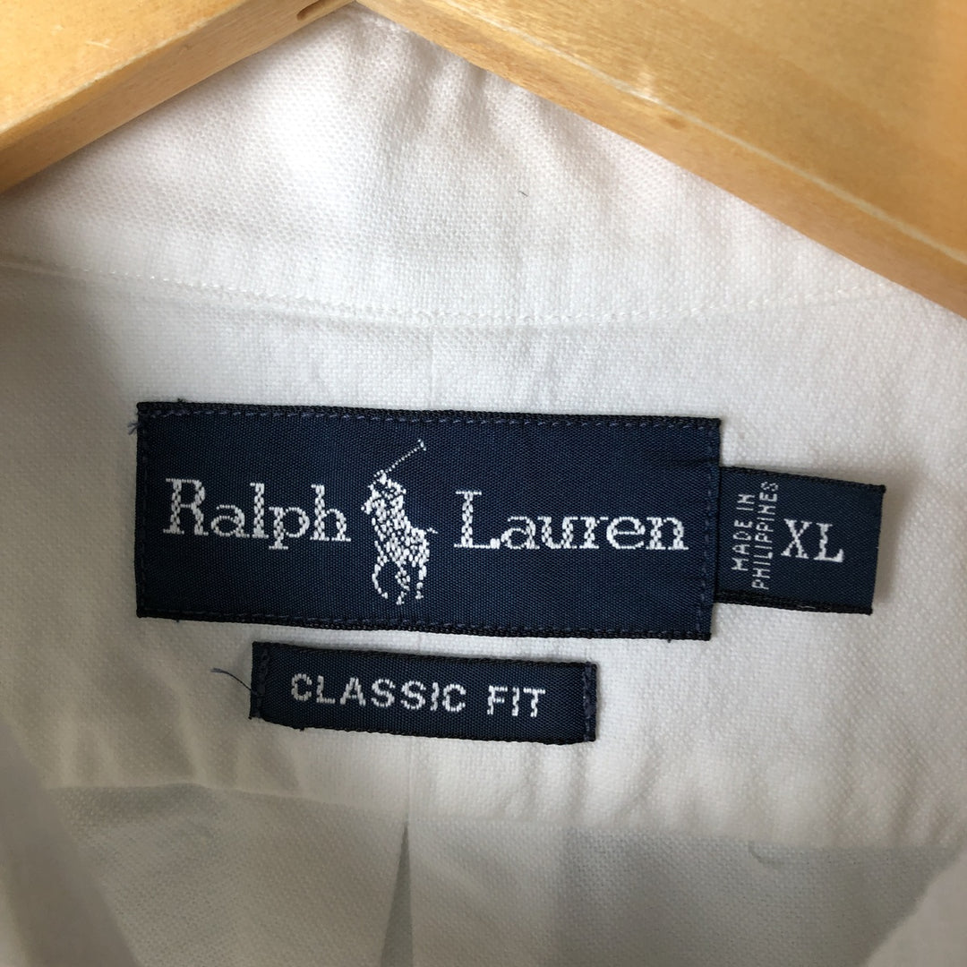 Ralph Lauren Classic Fit Long Sleeve Button Down Shirt Men's XL cotton white type Vintage Second Hand