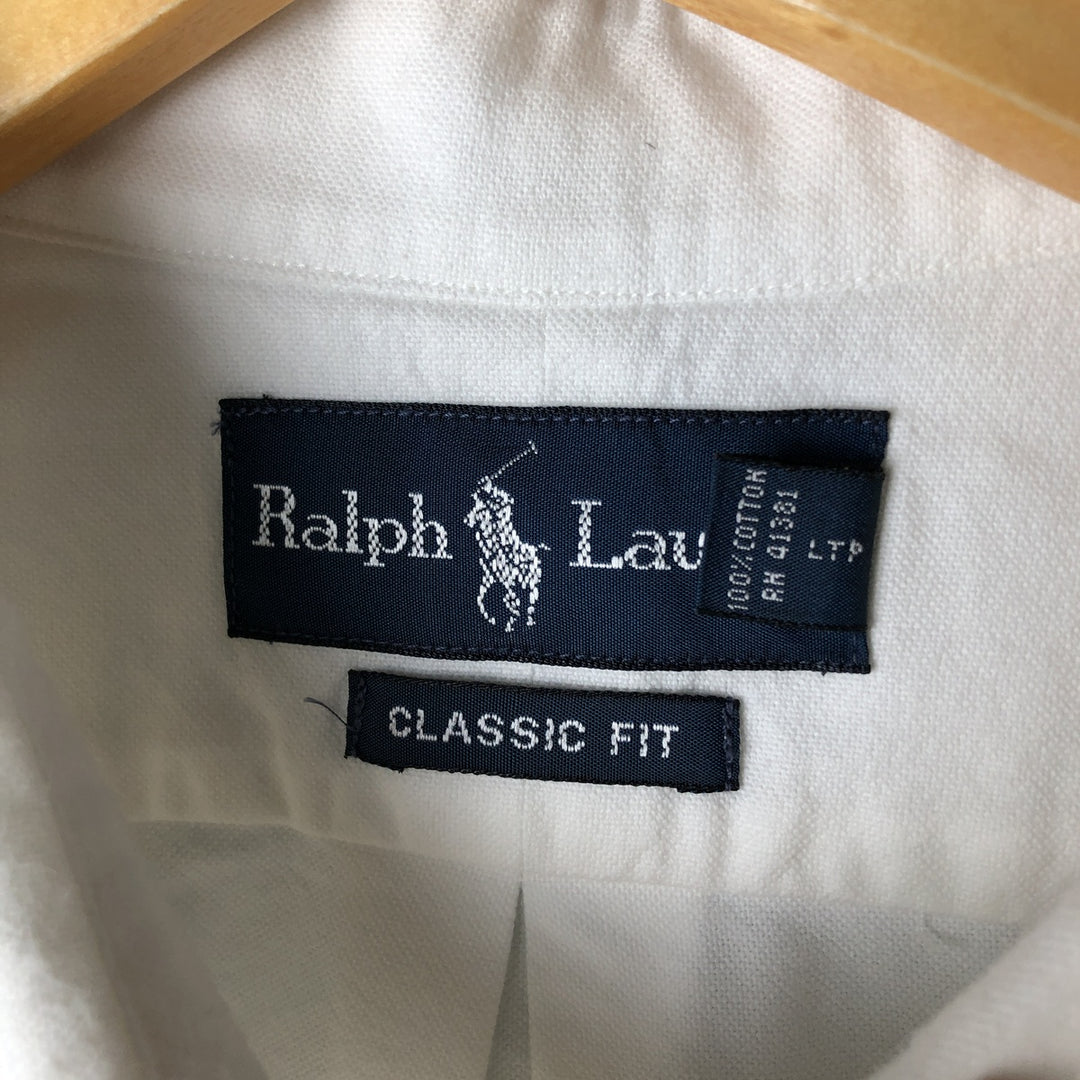 Ralph Lauren Classic Fit Long Sleeve Button Down Shirt Men's XL cotton white type Vintage Second Hand