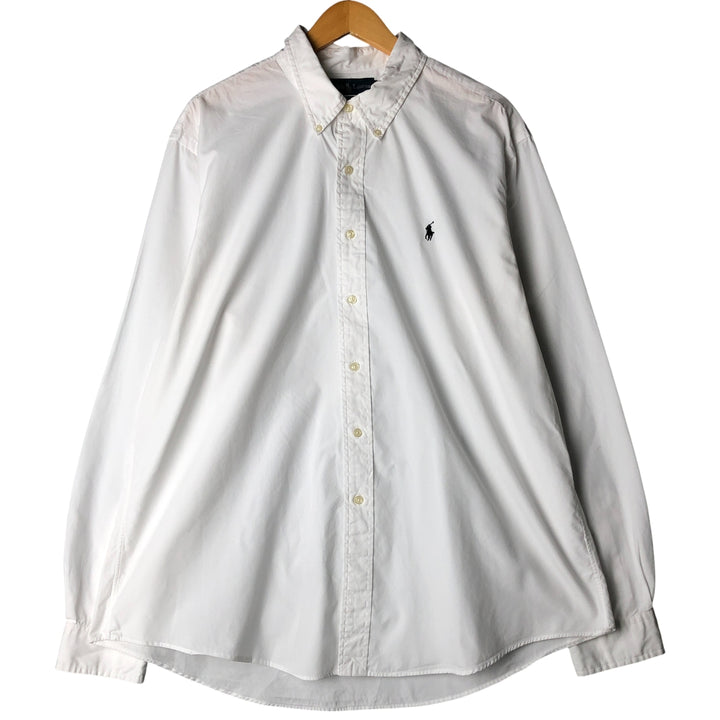 Ralph Lauren Custom Fit Long Sleeve Button Down Shirt Men's XXL cotton white type Vintage Second Hand