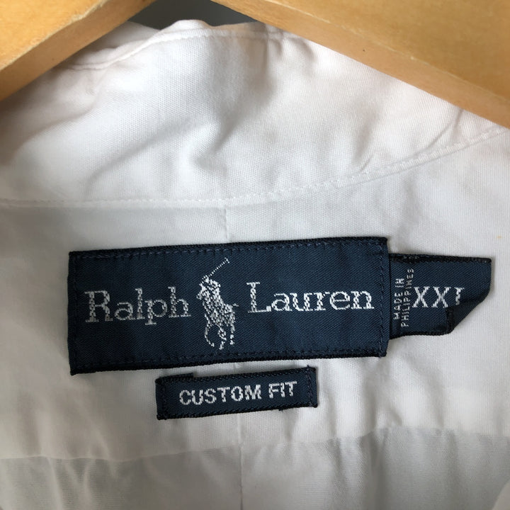 Ralph Lauren Custom Fit Long Sleeve Button Down Shirt Men's XXL cotton white type Vintage Second Hand