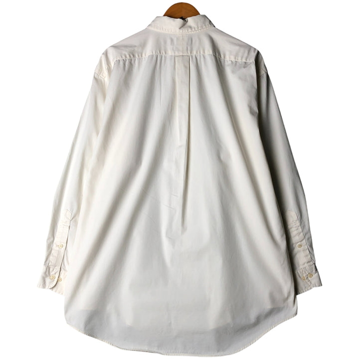 Ralph Lauren YARMOUTH long sleeve button down shirt, men's XL size cotton ivory Vintage Second Hand